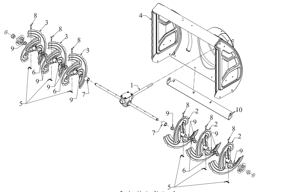 Auger Housing Diagram and Parts List for 2X30-INCHTRAC (31AH7DVO710)(2020) Cub Cadet Snow Blower
